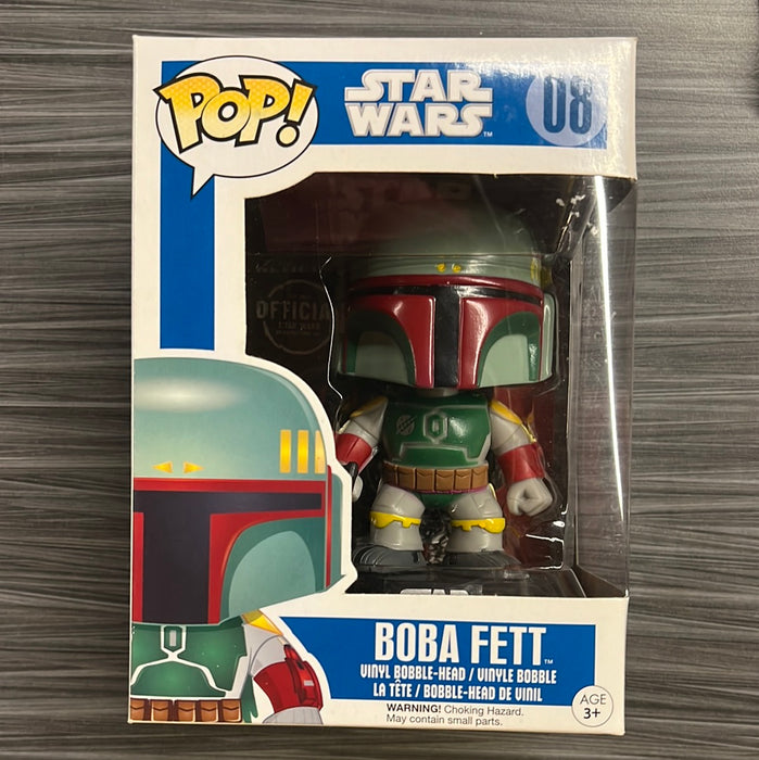 Funko POP! Star Wars: Boba Fett [Blue Box][Small Font, Age 3+ Logo](Damaged Box)[B] #08