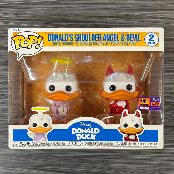 Funko POP! Disney: Donald Duck - Donald's Shoulder Angel & Devil (2022 Wondercon)[2 Pack](Damaged Box)