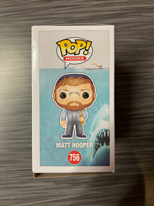 Funko POP! Movies: Jaws - Matt Hooper (Signed/Richard Dreyfuss/JSA)(Damaged Box) #756