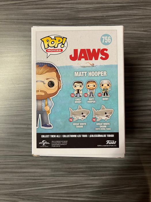 Funko POP! Movies: Jaws - Matt Hooper (Signed/Richard Dreyfuss/JSA)(Damaged Box) #756