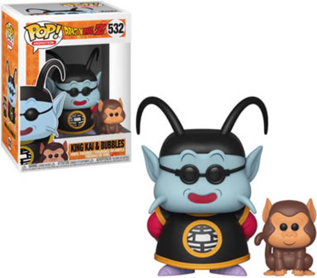 Funko POP! Animation: Dragon Ball Z - King Kai & Bubbles (Damaged Box) #532