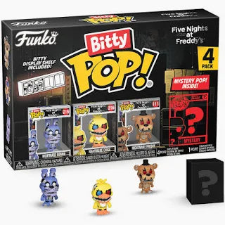 Funko Bitty POP! Five Nights At Freddy's- Nightmare Bonnie/ Nightmare Chica/ Nightmare Freddy 4-Pack
