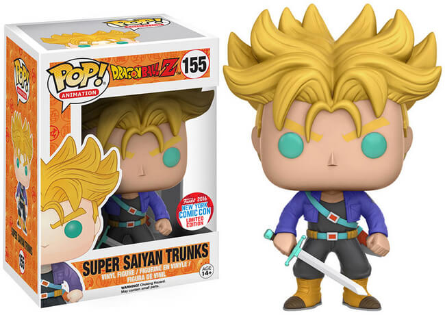 Funko POP! Animation: Dragon Ball Z - Super Saiyan Trunks (2016 NYCC)(Damaged Box) #155