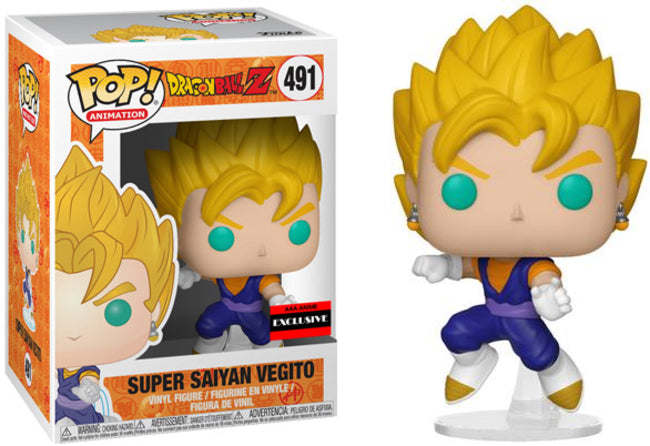 Funko POP! Animation: Dragon Ball Z - Super Saiyan Vegito (AAA Exclusive)(Damaged Box) #491