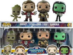 Funko POP! Marvel: Guardians Of The Galaxy Vol.2 - Groot/ Star-Lord/ Ego/ Gamora (Damaged Box) []4Pack