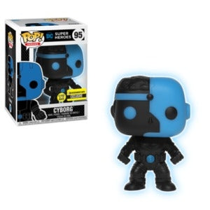 Funko POP! Heroes: DC Super Heroes - Cyborg (GiTD)(Entertainment Earth)(Damaged Box) #95