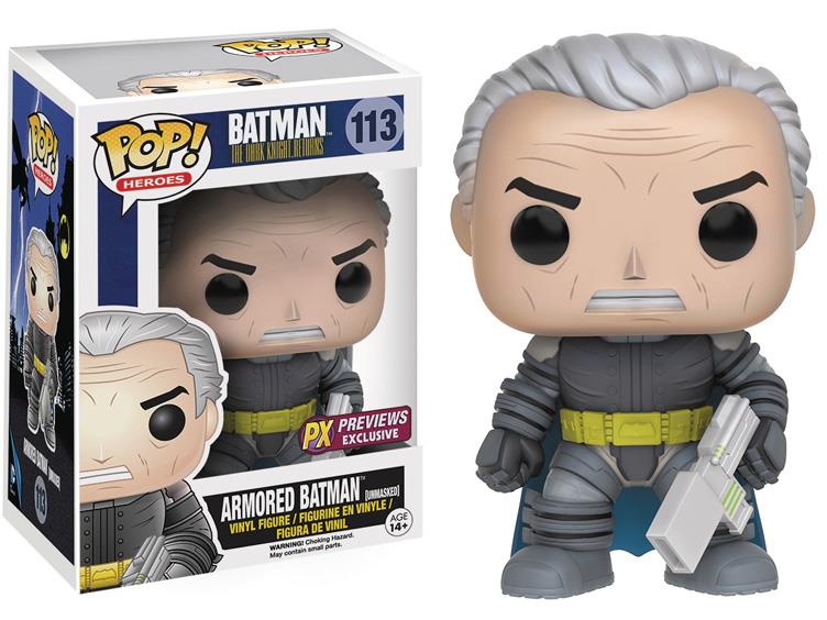 Funko POP! Heroes: Batman The Dark Knight Returns - Armored Batman [Unmasked] (PX Previews)(Damaged Box) #113