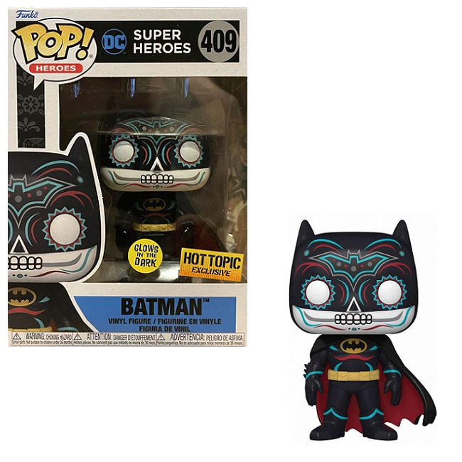 Funko POP! Heroes: DCC Super Heroes - Batman [Dia De Los DC] (GiTD)(Hot Topic) #409