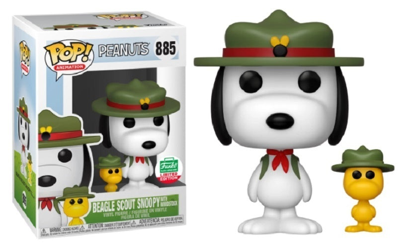 Funko POP! Animation: Peanuts - Beagle Scout Snoopy w/ Woodstock (Funko) #885