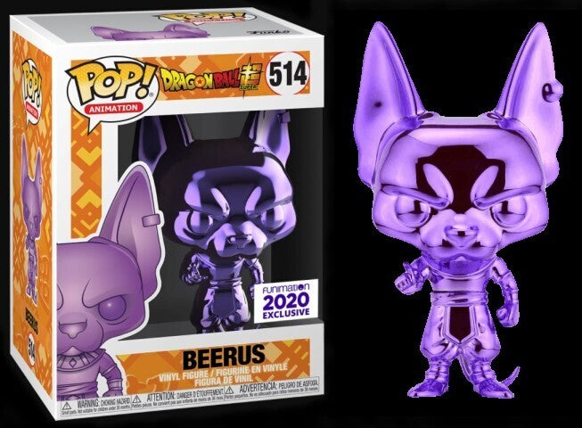 Funko POP! Animation: Dragon Ball Z - Beerus [Purple Chrome] (Funimation) #514