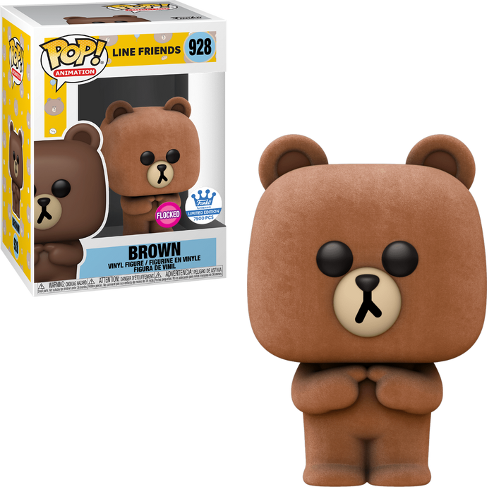 Funko POP! Animation: Line Friends - Brown (Flocked)(Funko 7500 PCS) #928