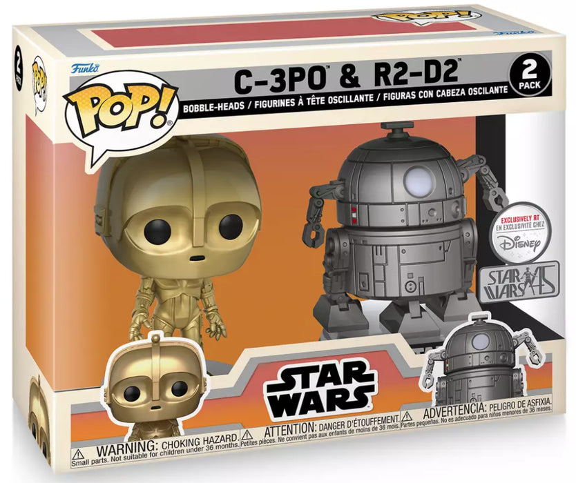 Funko POP! Star Wars: C-3PO & R2-D2 [Concept Series] (Disney Store)(Damaged Box) [2-Pack]