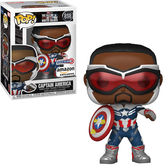 Funko POP! Marvel: The Falcon and the Winter Soldier - Captain America (Year Of The Shield)(Amazon) #818