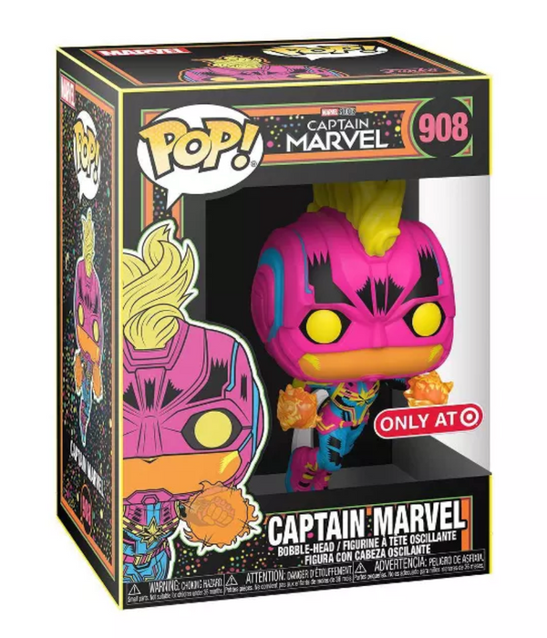 Funko POP! Marvel: Captain Marvel [Black Light] (Target) #908