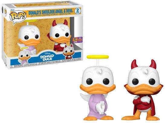 Funko POP! Disney: Donald Duck - Donald's Shoulder Angel & Devil (2022 Wondercon)[2 Pack](Damaged Box)