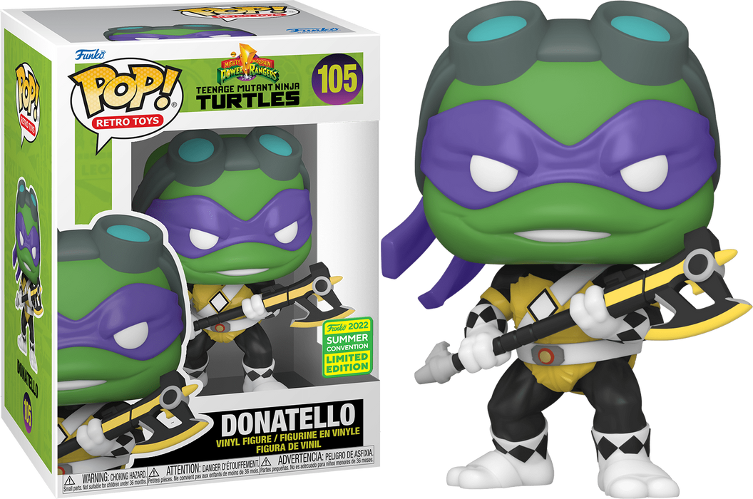 Funko POP! Retro Toys: Mighty Morphin Power Rangers Teenage Ninja Turtles - Donatello (2022 Summer Convention) #105