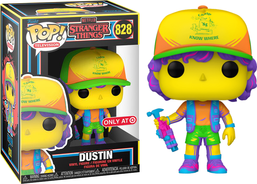 Funko POP! Television: Stranger Things - Dustin [Black Light Funko POP! Television: Stranger Things - Dustin [Black Light