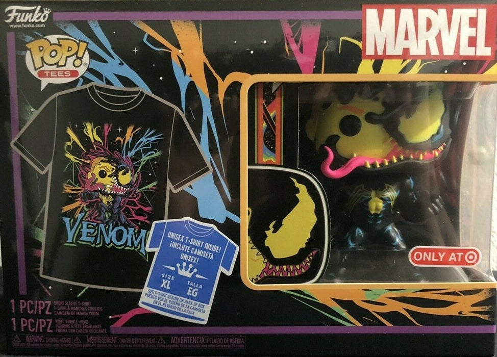 Funko POP! Tees: Marvel - Eddie Brock/ Venom [Black Light] (Target)