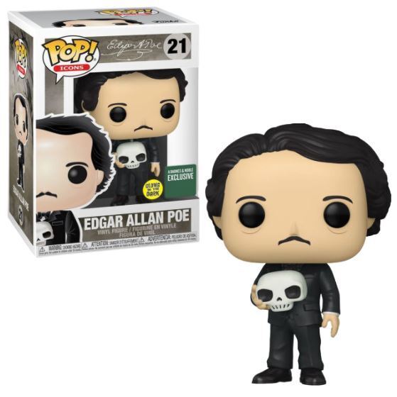 Funko POP! Icons: Edgar Allan Poe (GiTD)(Barnes&Noble)(Damaged Box) #21