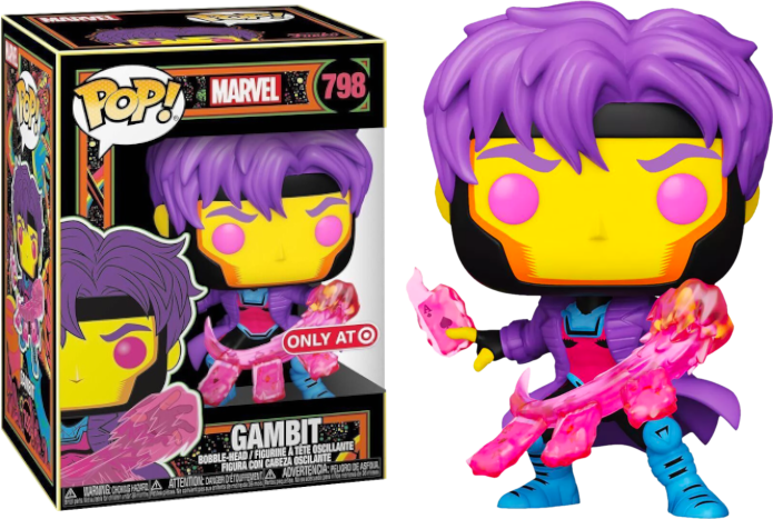 Funko POP! Marvel: Gambit [Black Light] (Target)(Damaged Box) #798