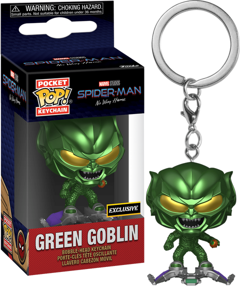 Funko POP Keychain Marvel Spider Man No Way Home Green