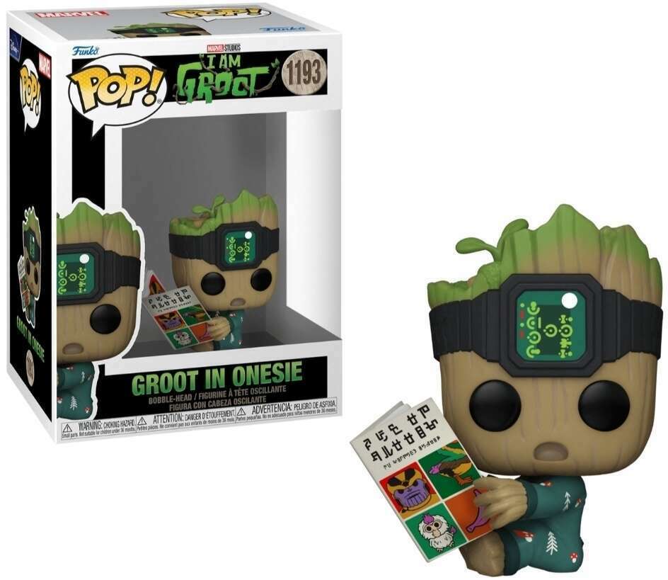 Funko POP! Marvel: I Am Groot - Groot in Onesie [Reading] #1193 — The Pop  Plug