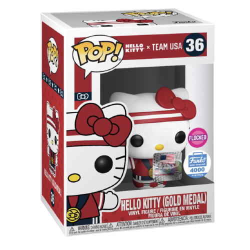 Funko POP! Hello Kitty: Hello Kitty x Team USA - Hello Kitty (Gold Medal)(Flocked)(Funko 4000PCS) #36