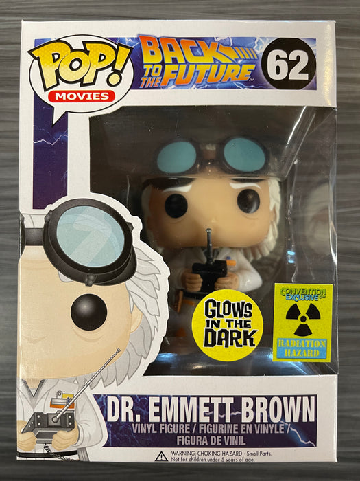 Funko POP! Movies: Back To The Future - Dr. Emmett Brown (GiTD)(Convention Exclusive)(Damaged Box) #62
