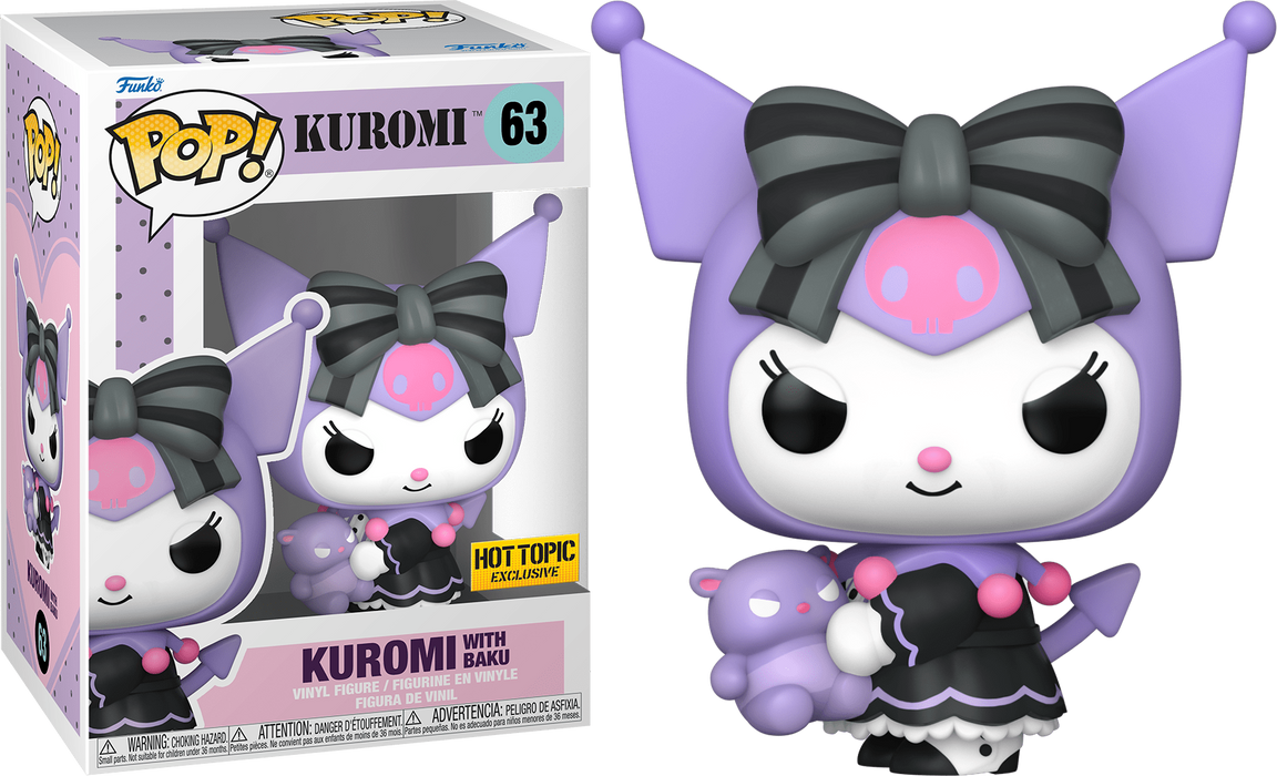 Funko POP! Kuromi: Kuromi w/ Baku (Hot Topic)#63