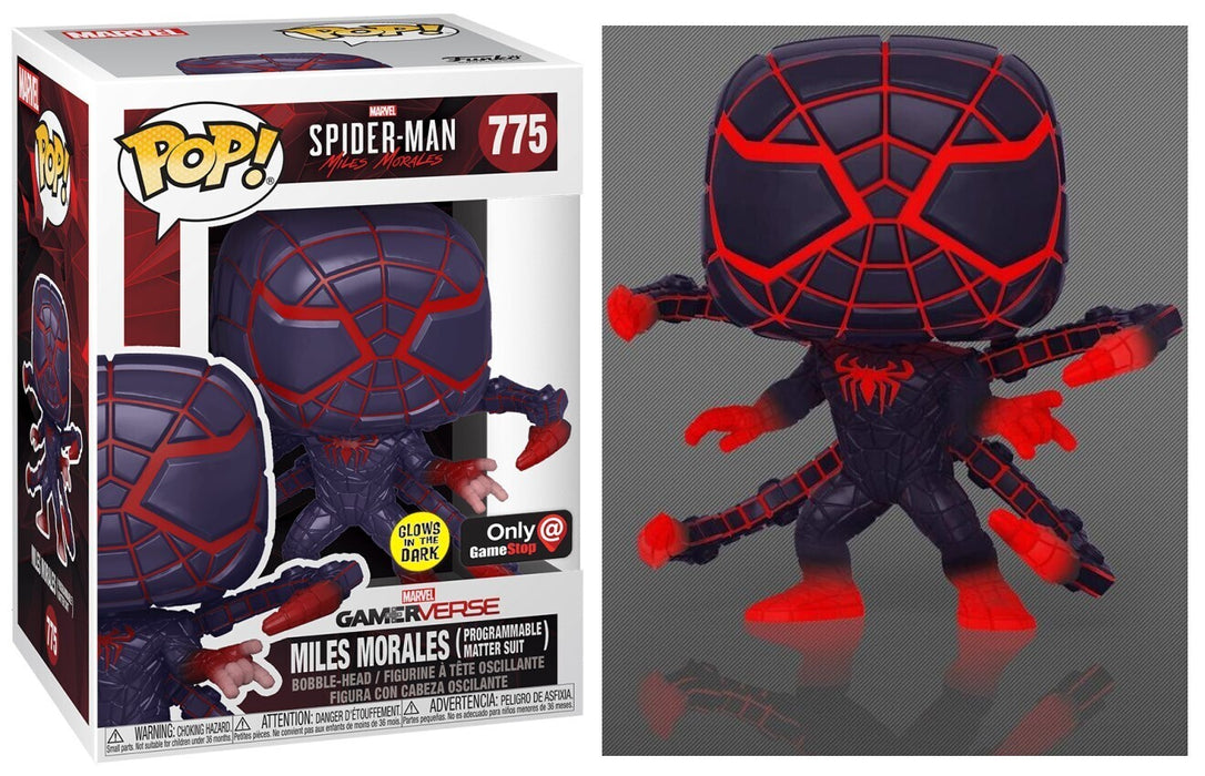 Funko POP! Marvel Game Verse: Spider-Man - Miles Morales (Programmable Matter Suit) (GiTD)(GameStop) #775