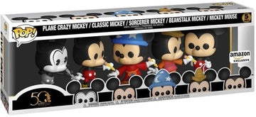 Funko POP! Walt Disney Archives 50th: Plane Crazy Mickey / Classic Mickey / Sorcerer Mickey / Beanstalk Mickey / Mickey Mouse (Amazon)