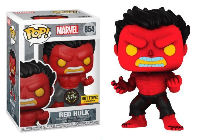 Funko POP! Marvel: Red Hulk (Hot Topic)(GiTD)(CHASE) #854