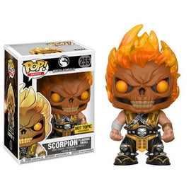 Funko POP! Games: Mortal Kombat X - Scorpion Flaming Skull (Hot Topic)(Damaged Box) #255