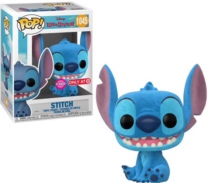 Funko POP! Disney: Lilo & Stitch - Stitch (Flocked)(Target)(Damaged Box) #1045