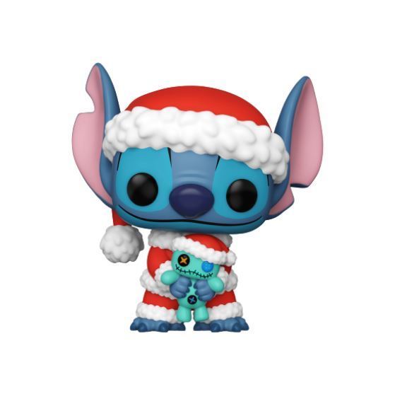 Funko POP! Disney: Santa Stitch with Scrump (Hot Topic)(Damaged Box) #983