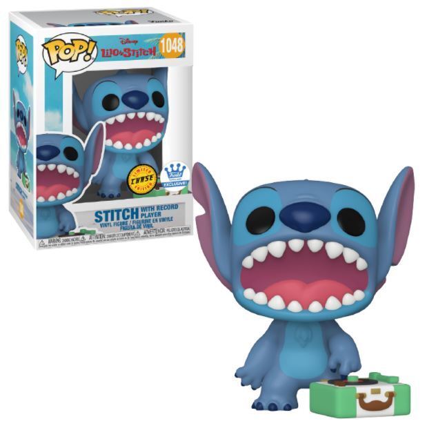 Funko POP! Lilo & Stitch - Stitch [with record player](CHASE)(Funko)(Damaged Box)[A] #1048