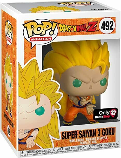 Funko POP! Animation: Dragon Ball Z - Super Saiyan 3 Goku (GameStop)(Damaged Box) #492
