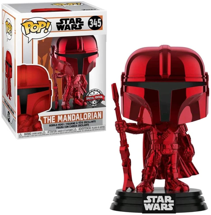 Funko POP! Star Wars: The Mandalorian [Red Chrome](Special Edition)(Damaged Box) #345