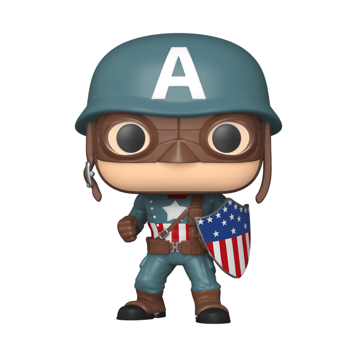 Funko POP! Marvel: WWII Ultimates Captain America (Marvel Corps) #821