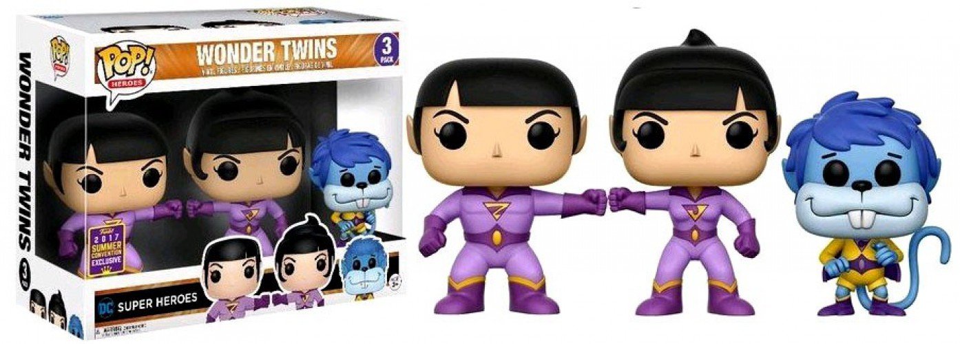 Funko POP! Heroes: DC Super Heroes - Wonder Twins (2017 Summer Convention)(Damaged Box) 3Pack