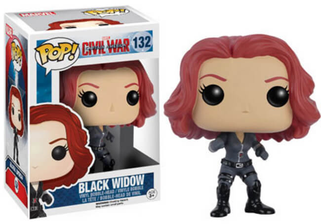 Funko POP! Captain America Civil War: Black Widow (Damaged Box)  #132