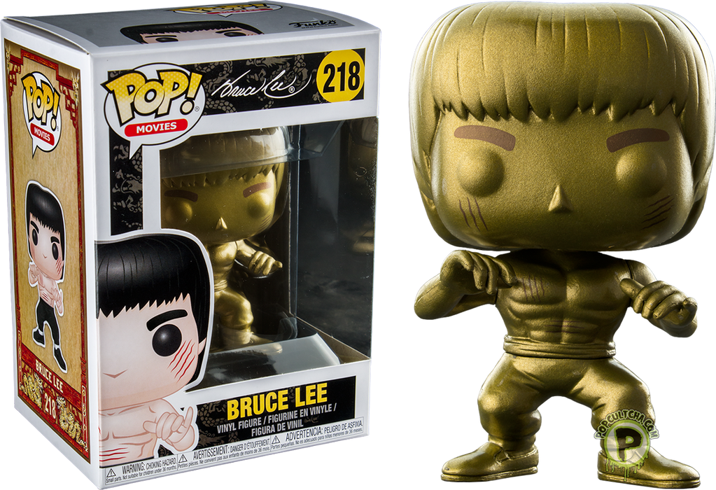 Funko POP! Movies: Bruce Lee [Enter The Dragon] [Gold] (Bait)(Damaged Box) #218