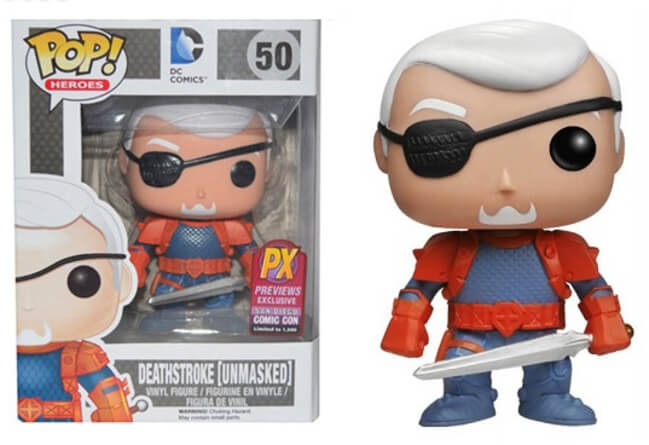 Funko POP! Heroes: DC Comics - Deathstroke [Unmasked](PX Exclusive)(Damaged Box) #50