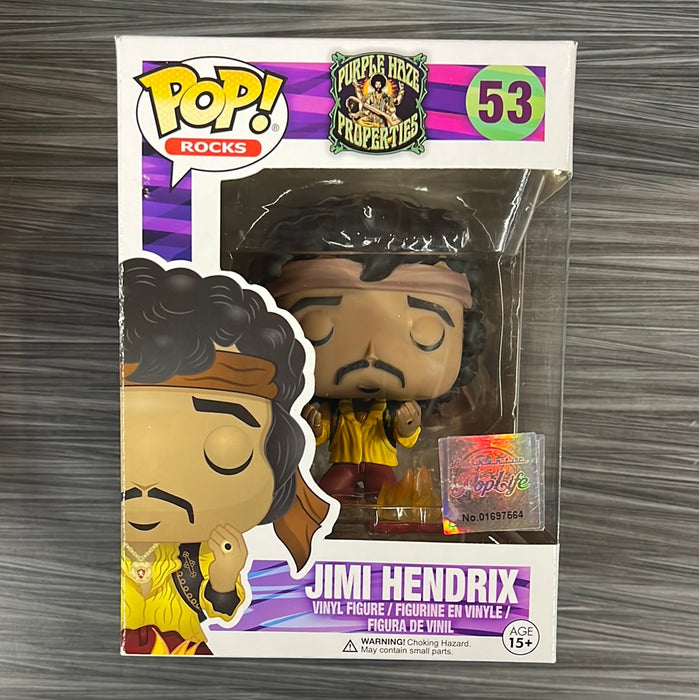 Funko POP! Rocks: Purple Haze Properties - Jimi Hendrix (POP LIFE)(Damaged Box) #53
