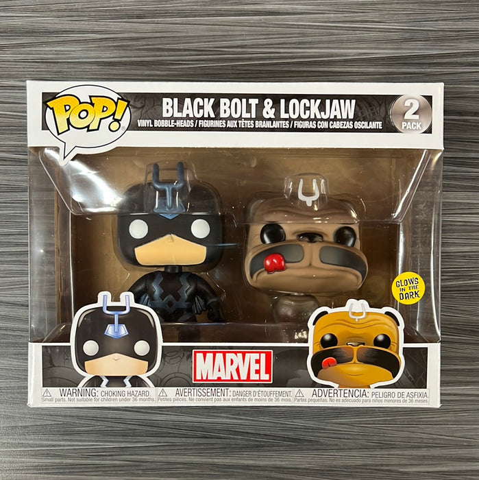 Funko POP! Marvel: Black Bolt & Lockjaw (GiTD) [2 Pack]