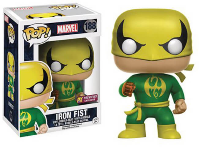 Funko POP! Marvel: Marvel - Iron Fist (PX Preview)(Damaged Box) #188
