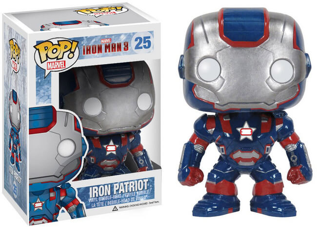 Funko POP! Marvel: Iron Man 3 - Iron Patriot (Damaged Box) #25