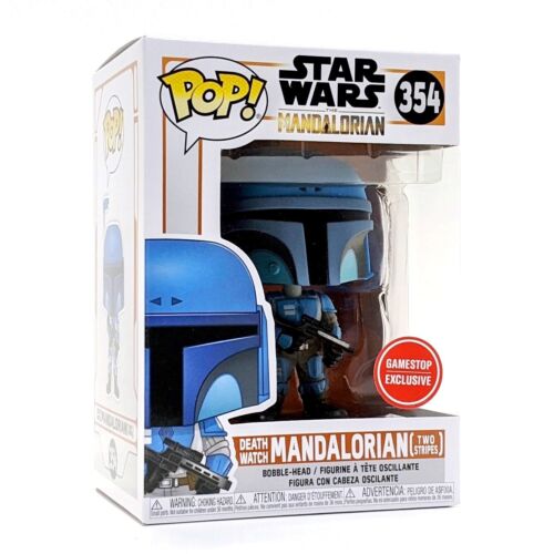 Funko POP! Star Wars: The Mandalorian - Death Watch Mandalorian (Two Stripes)(GameStop)(Round Sticker) #354