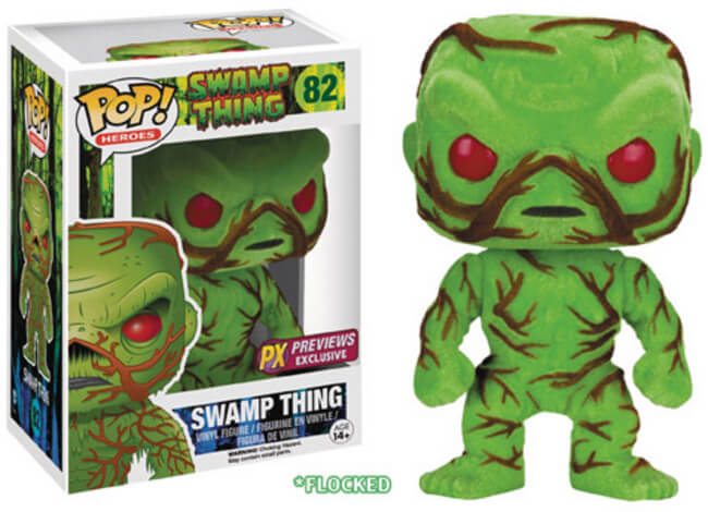 Funko POP! Heroes: Swamp Thing - Swamp Thing (Flocked)(PX Preview Missing Sticker) #82