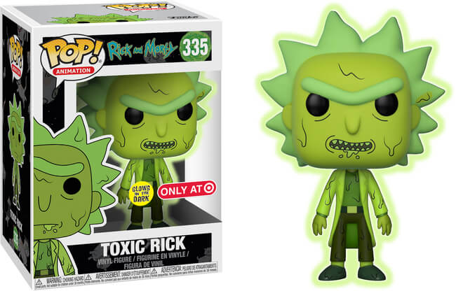 Funko POP! Animation: Rick And Morty - Toxic Rick (GiTD)(Target)(Damaged Box) #335